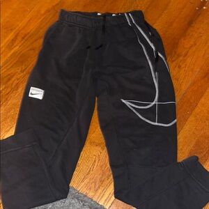 Nike Black Joggers with White Accents